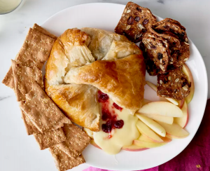 Valentine's Day Baked Brie in Puff Pastry