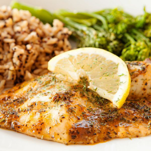Baked Fillet of Fish with Basmati Risotto Baked Fillet of Fish with Basmati Risotto