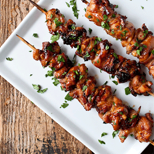 Honey Porter Glazed Chicken Skewers Honey Porter Glazed Chicken Skewers