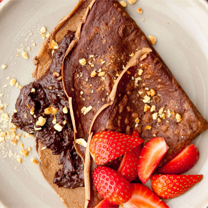 Chocolate Pancakes with Chocolate Hazelnut Spread Recipe Chocolate Pancakes with Chocolate Hazelnut Spread Recipe