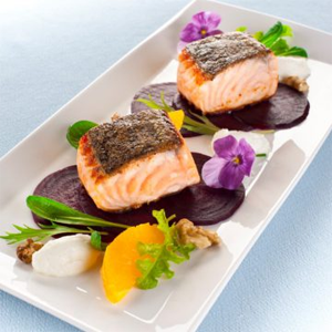 Huon Salmon with Goat's Cheese & Beetroot Salad Valentine's Recipe Huon Salmon with Goat's Cheese & Beetroot Salad Valentine's Recipe