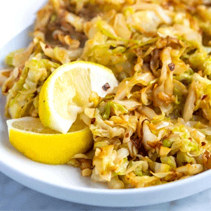 Lemon Garlic Sauteed Cabbage